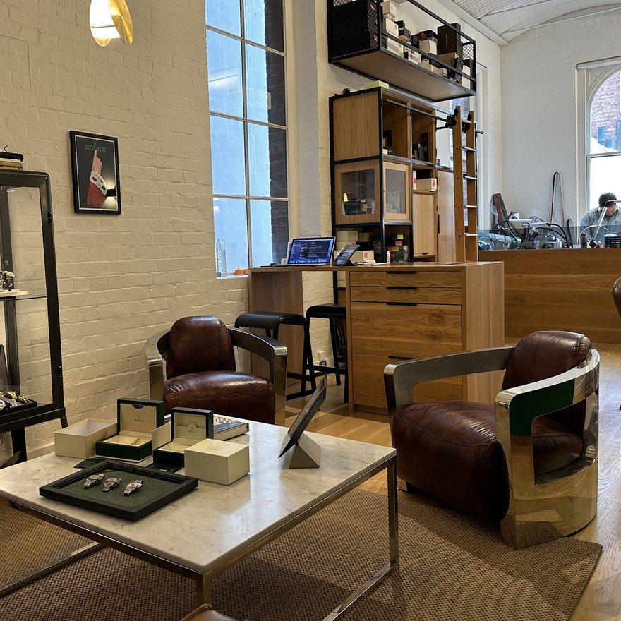 Inside the Watch Collector shop on McKillop St, Melbourne