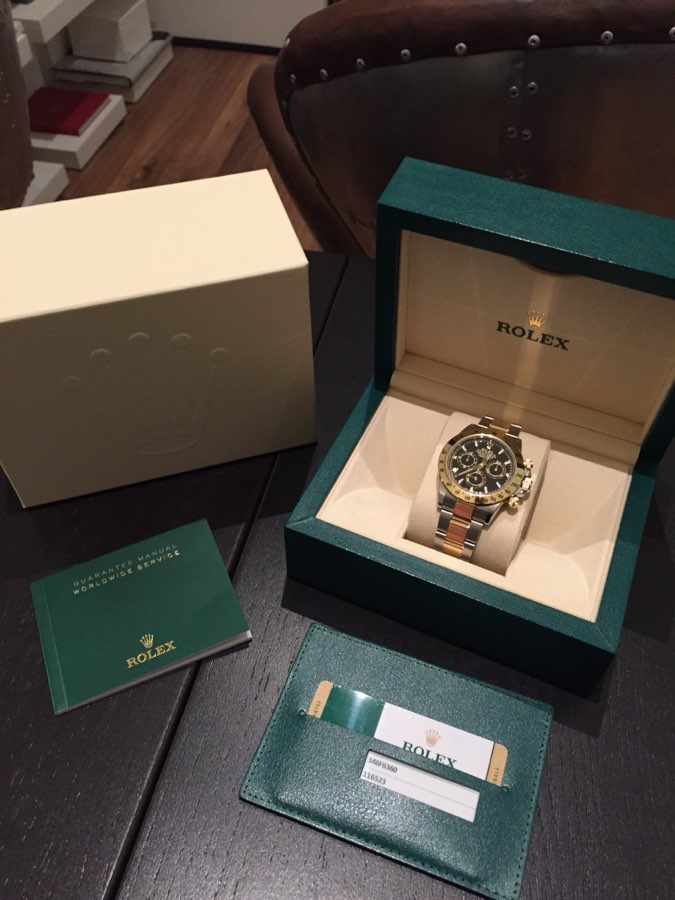 Rolex Daytona presented with its box and papers