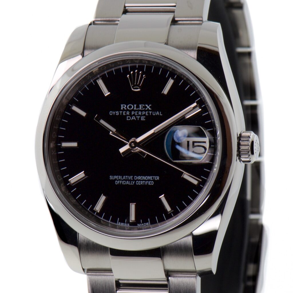 Rolex OysterDate 34mm Reference 115200 Box & Papers.