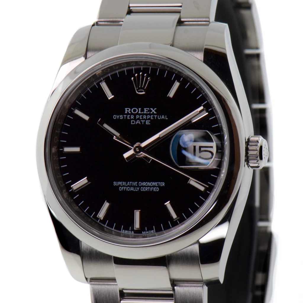 Rolex OysterDate 34mm Reference 115200 Box & Papers.