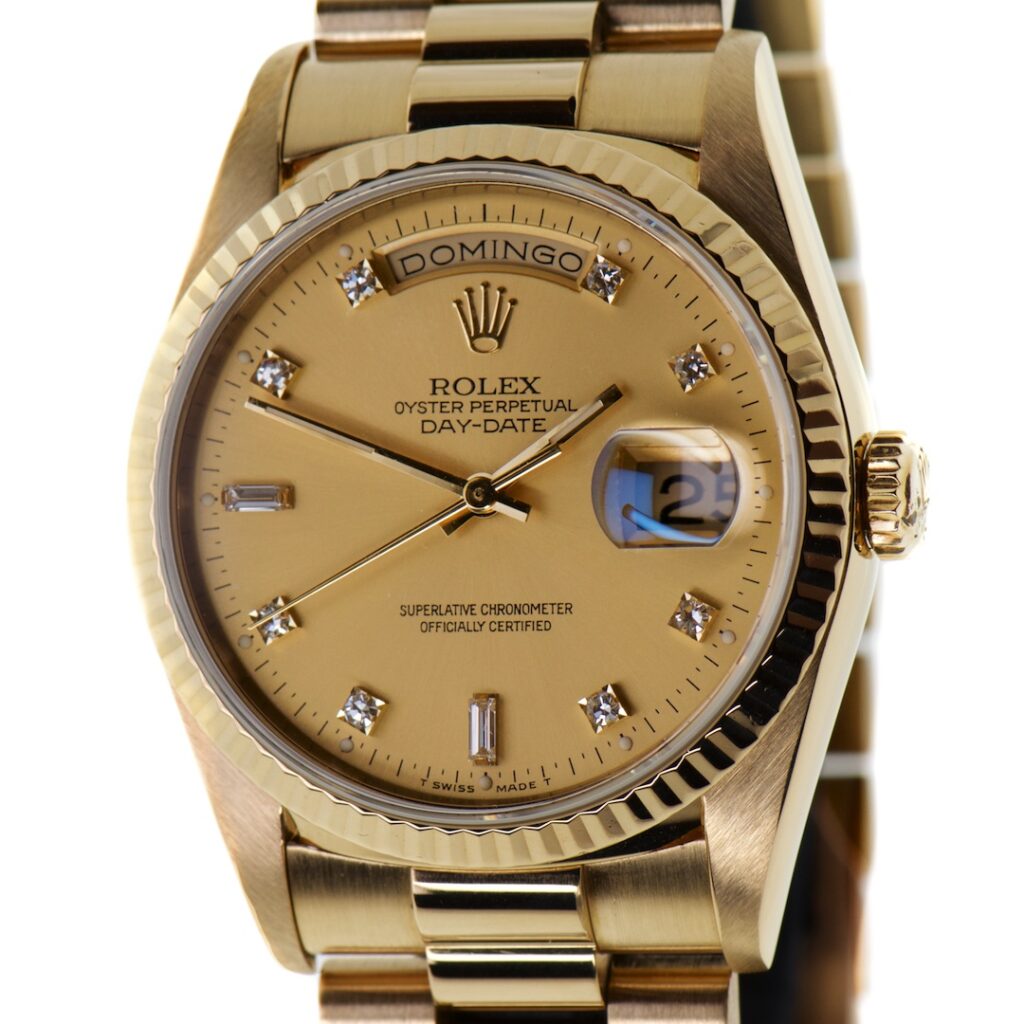 Rolex Day Date Diamond Dial 18K Yellow Gold 36mm Reference 18238 — photo 1
