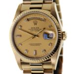 Rolex Day Date Diamond Dial 18K Yellow Gold 36mm Reference 18238 — photo 1