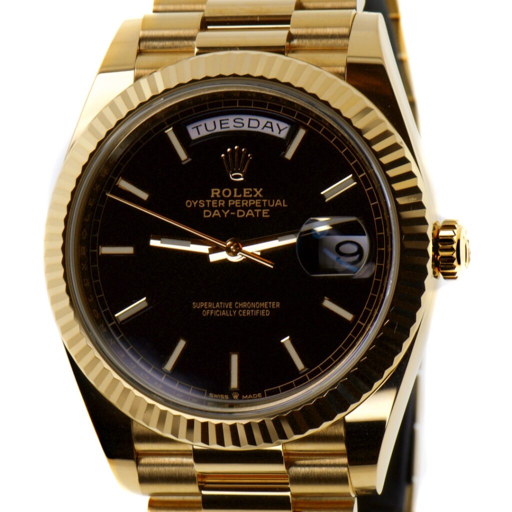 Rolex Day Date Black Motif Dial 18K Yellow Gold 40mm Reference 228238 — photo 1