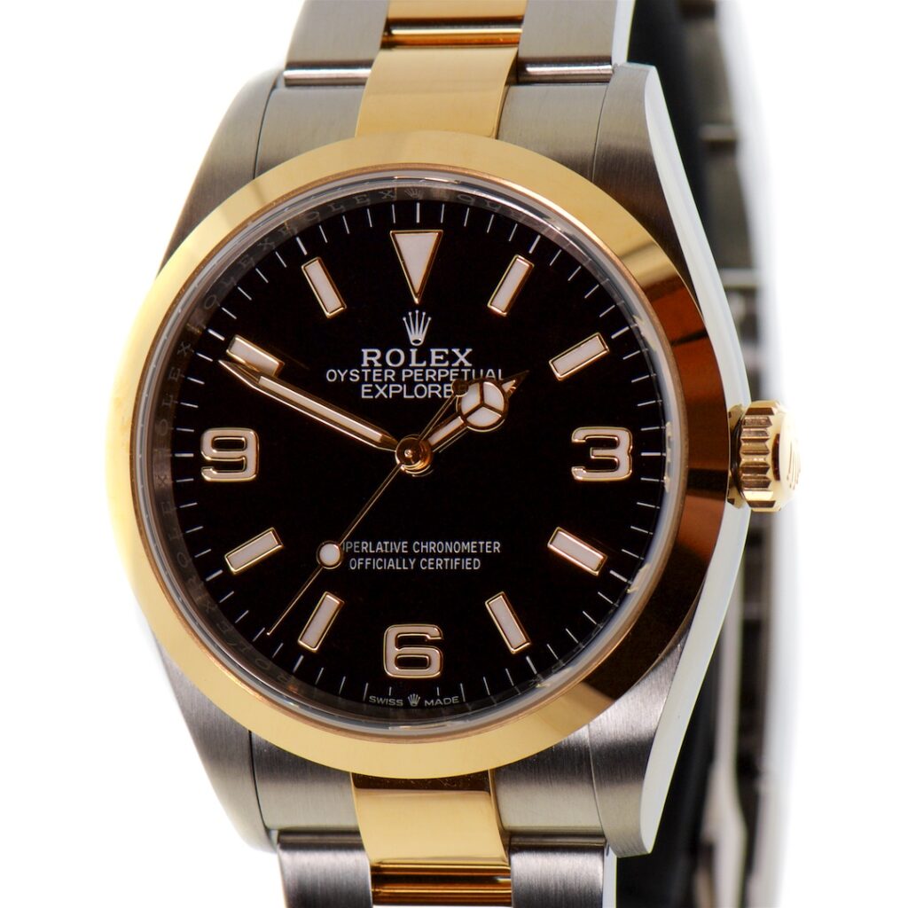 Rolex Explorer 18K Yellow Gold & Stainless Steel 36mm Ref 124273 Circa 2023