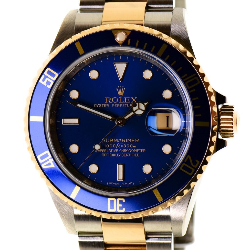 Rolex Submariner "Bluesy" 18K Yellow Gold/Steel 40mm Reference 16613 V Serial — photo 1