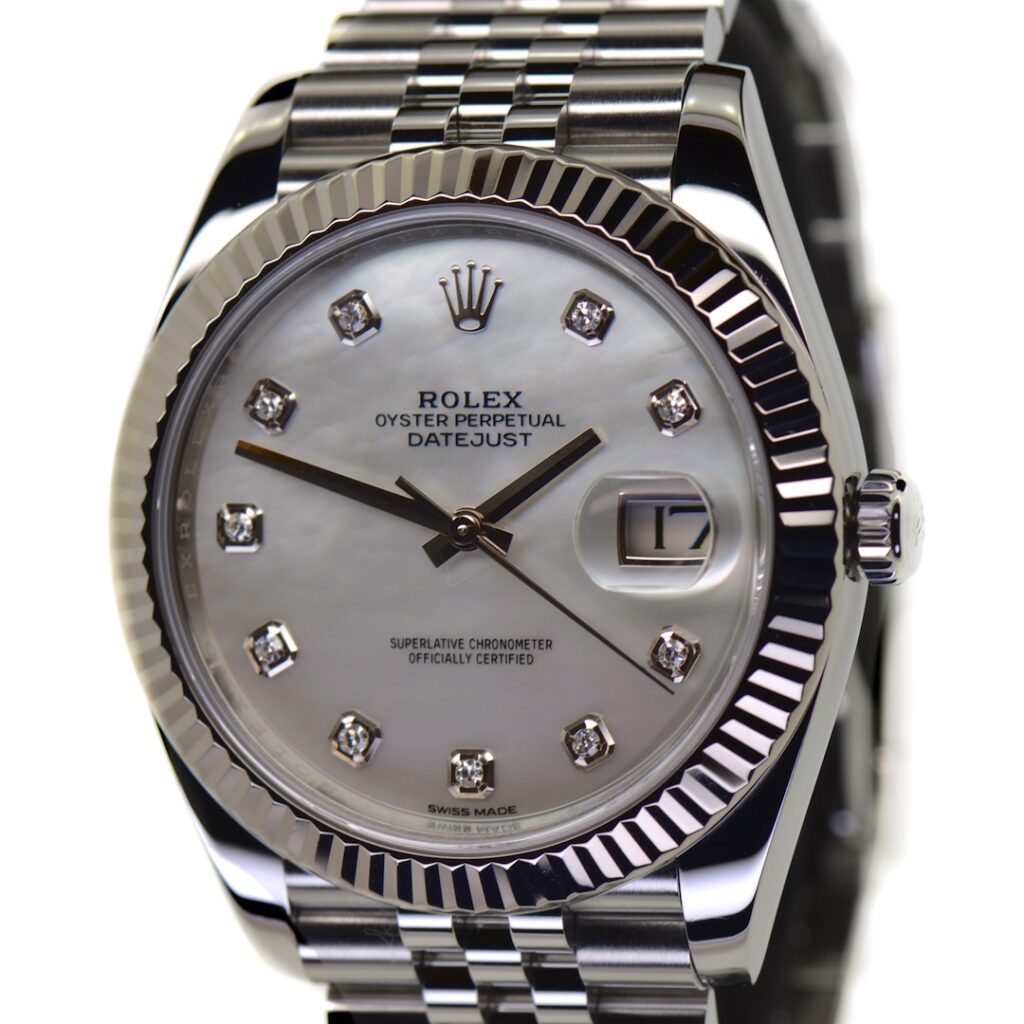 Rolex Datejust Mother Of Pearl Diamond Dial 41mm Reference 126334 — photo 1