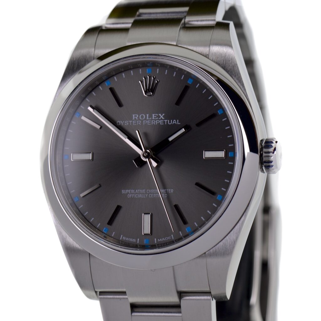 Rolex Oyster Perpetual Rhodium Dial 39mm Reference 114300 — photo 1