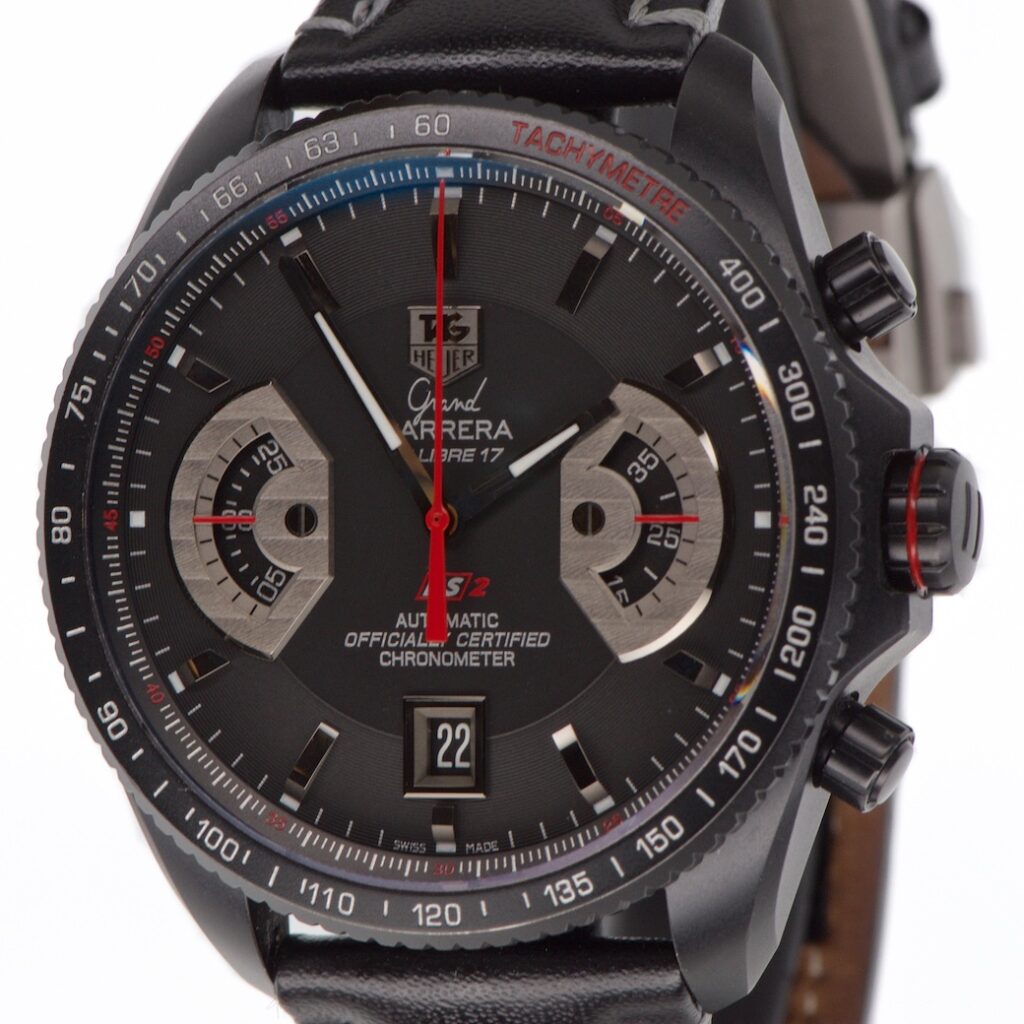Tag Heuer Grande Carrera Chronometer PVD Titanium 43mm Ref CAV518B.FC6237 — photo 1