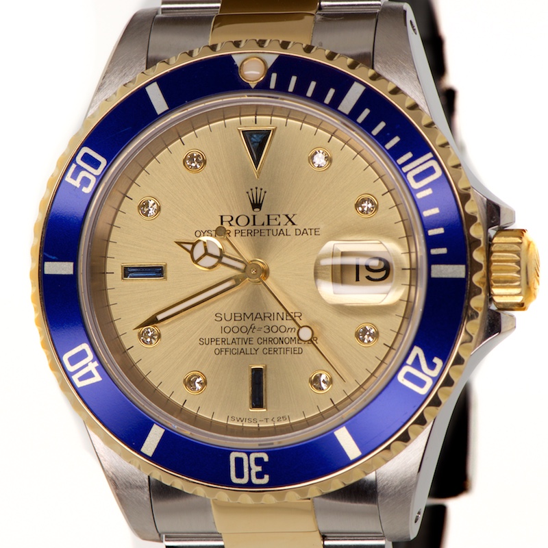 Rolex Submariner 16613 18kGold/Steel Diamond Dial — photo 1
