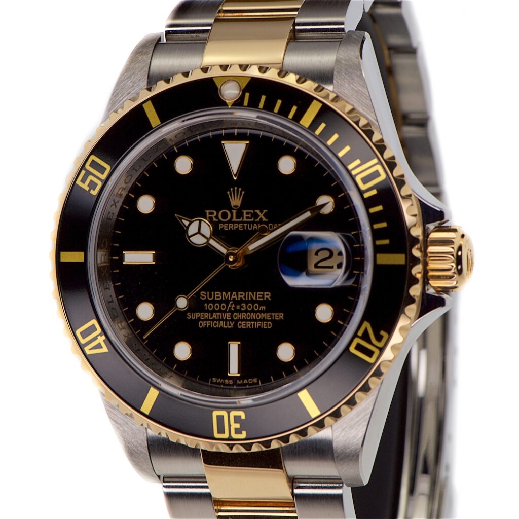 Rolex Submariner Date 18K Yellow Gold & Stainless Steel 40mm Reference 16613 M Serial — photo 1