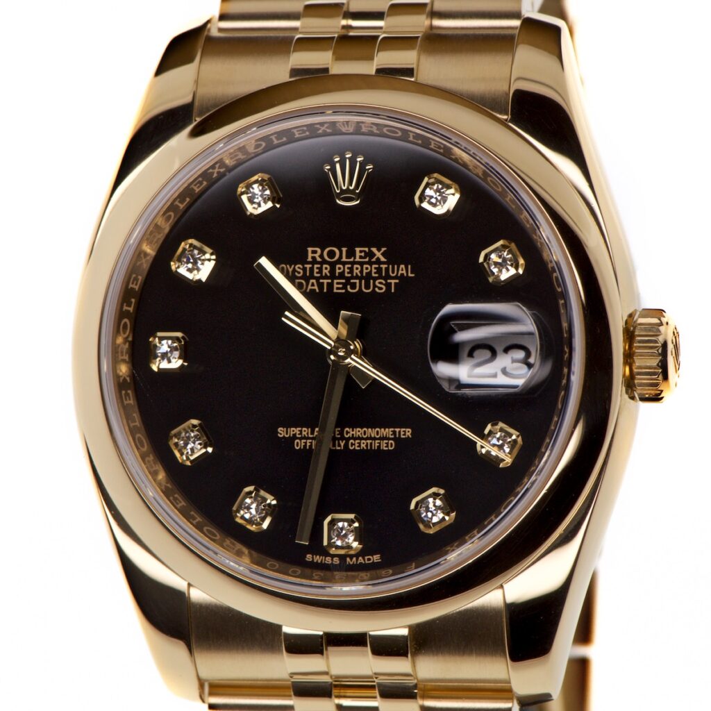Rolex Datejust 18K Gold Diamond Set Dial 36mm 116208 — photo 1