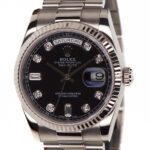 Rolex Day Date 18K White Gold Diamond Dial 36mm Ref 118239 — photo 1