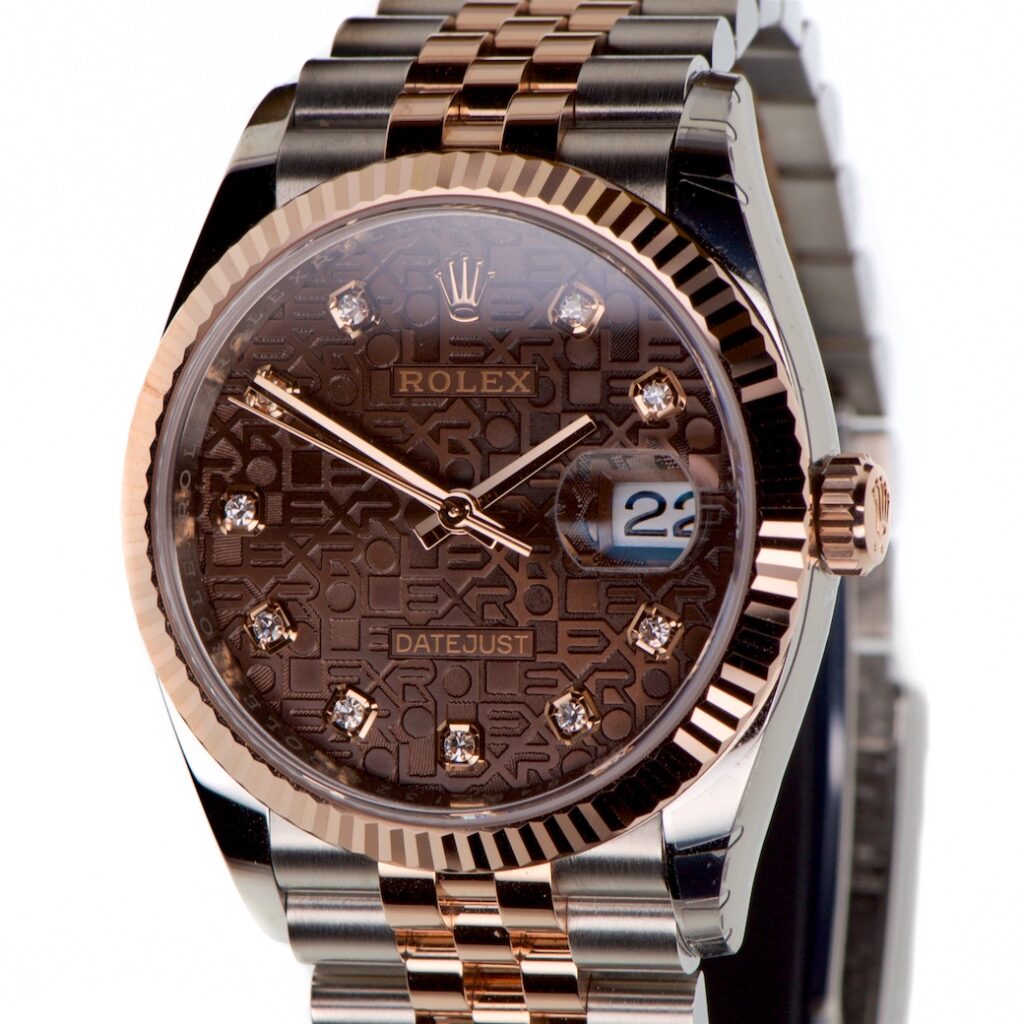 Rolex Datejust Diamond Set Dial 18K Rose Gold & Stainless Steel 36mm Ref 126231 Circa 2021 — photo 1