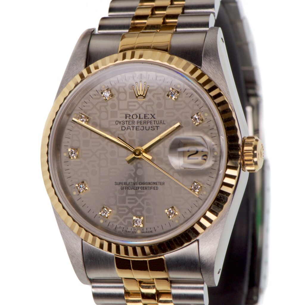 Rolex Datejust Diamond Set Dial 18K Yellow Gold & Stainless Steel 36mm Ref 16233 — photo 1