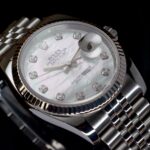 Rolex Date just 36mm 18k White Gold/Steel Mother of Peal Diamond Dial — photo 10