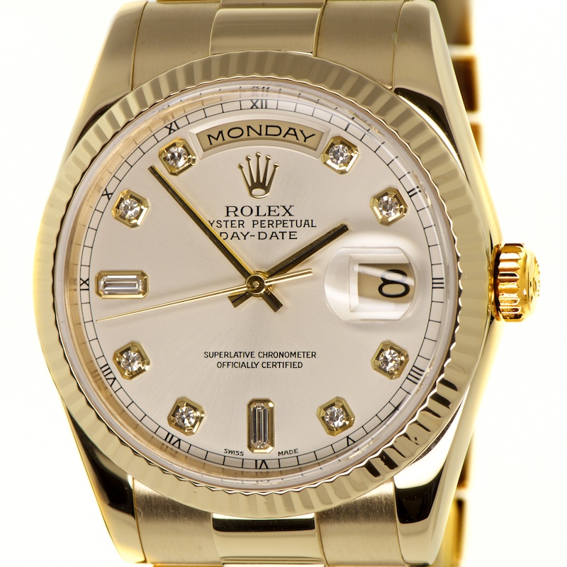 Rolex Day Date President 18k Gold Diamond Dial 36mm — photo 1