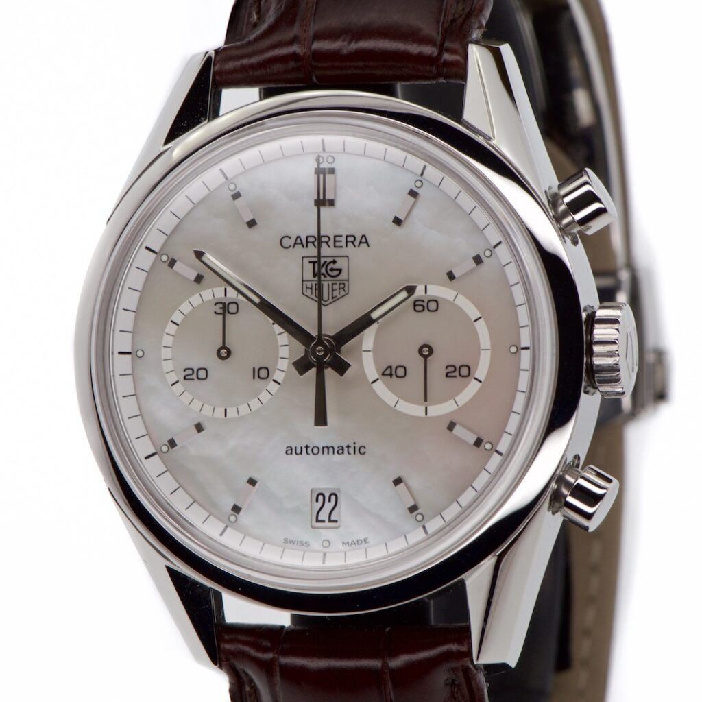 Tag Heuer Carrera Mother Of Pearl Chrono 39mm Reference CV2115 — photo 1