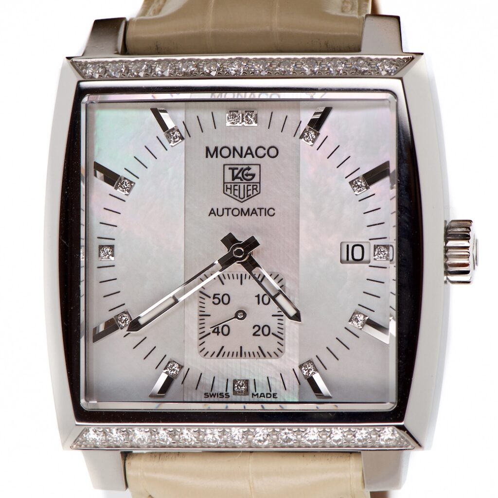 Tag Heuer Monaco Ladies 37mm Diamond Dial Mother Of Pearl — photo 1