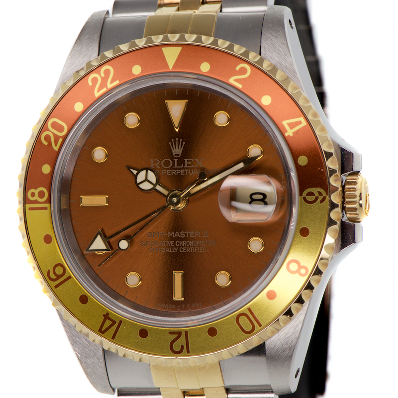 Rolex Gmt Master 2 18k Gold|Steel "Root Beer-Tiger Eye" — photo 1