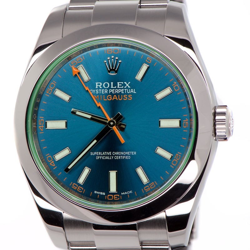 Rolex Milgauss Blue Dial/Green Glass 41mm — photo 1