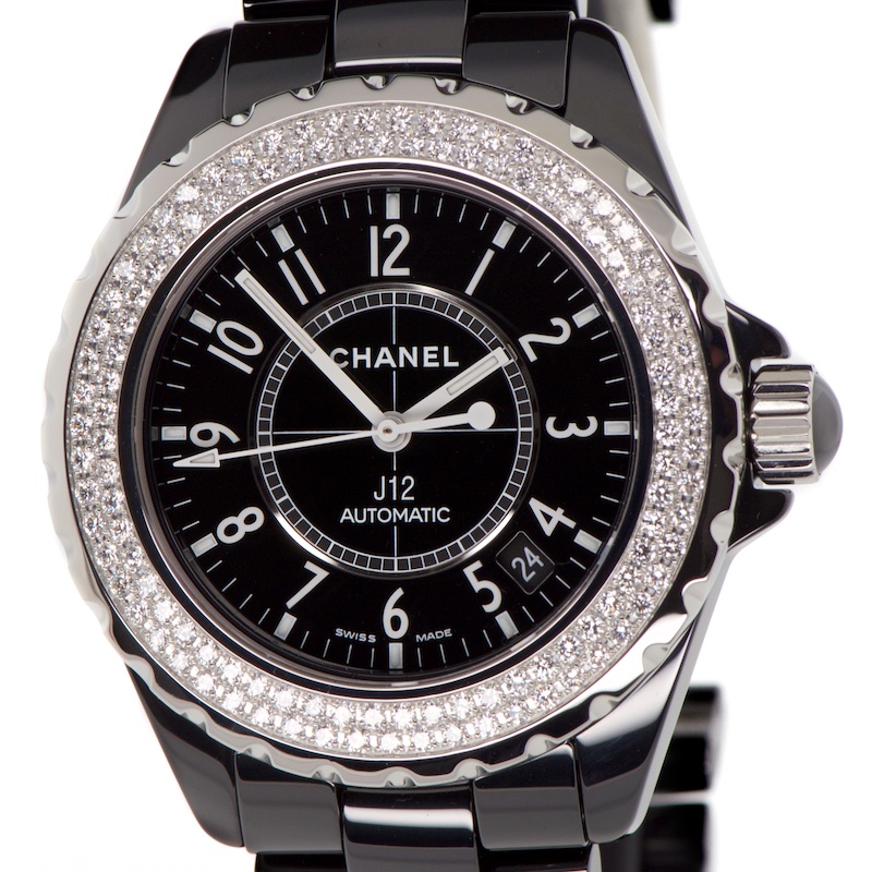 Chanel J12 Diamond Bezel Black Ceramic — photo 1