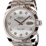 Rolex DateJust 41mm 18k White Gold/Steel Mother of Pearl Diamond Dial — photo 1