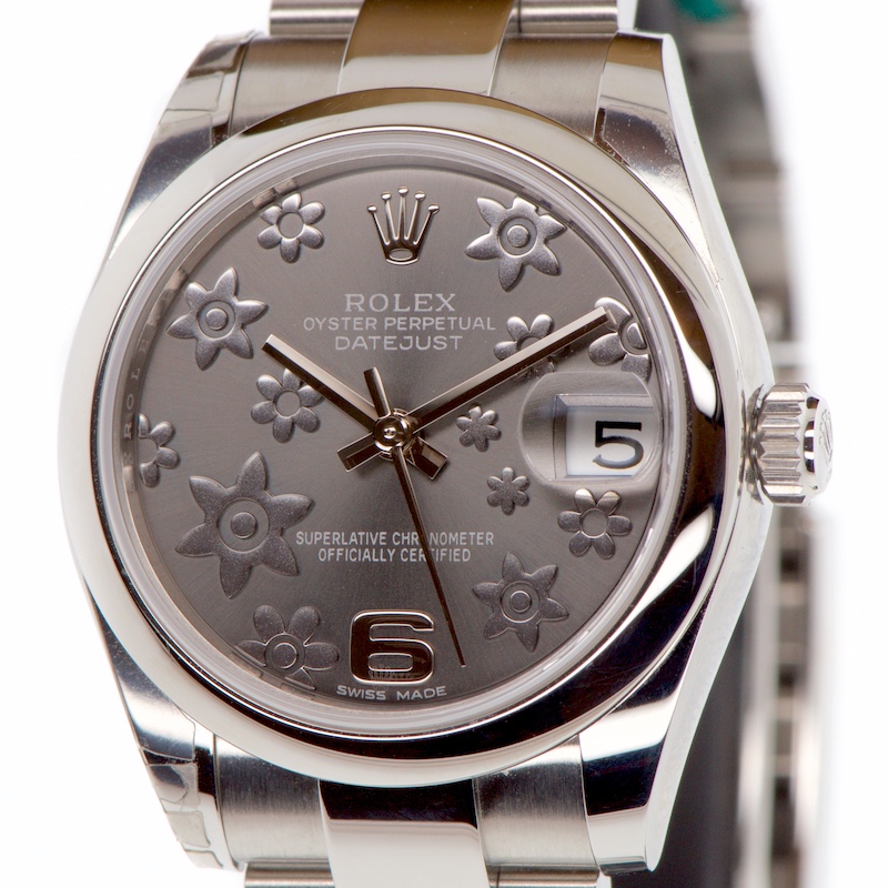 Rolex Datejust Rhodium Dial Floral Motif 31mm Ref. 178240 — photo 1
