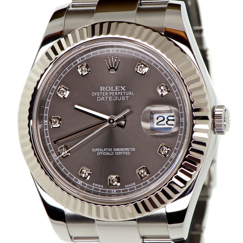 Rolex Date Just 2 18k Gold/Steel Diamond Dial 41mm — photo 1