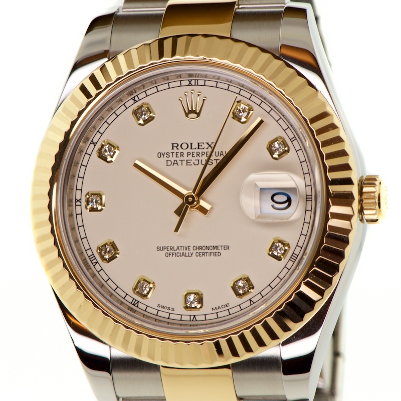Rolex Date Just 2 18k Gold/Steel Diamond Dial — photo 1