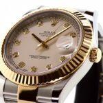 Rolex Date Just 2 18k Gold/Steel Diamond Dial — photo 7
