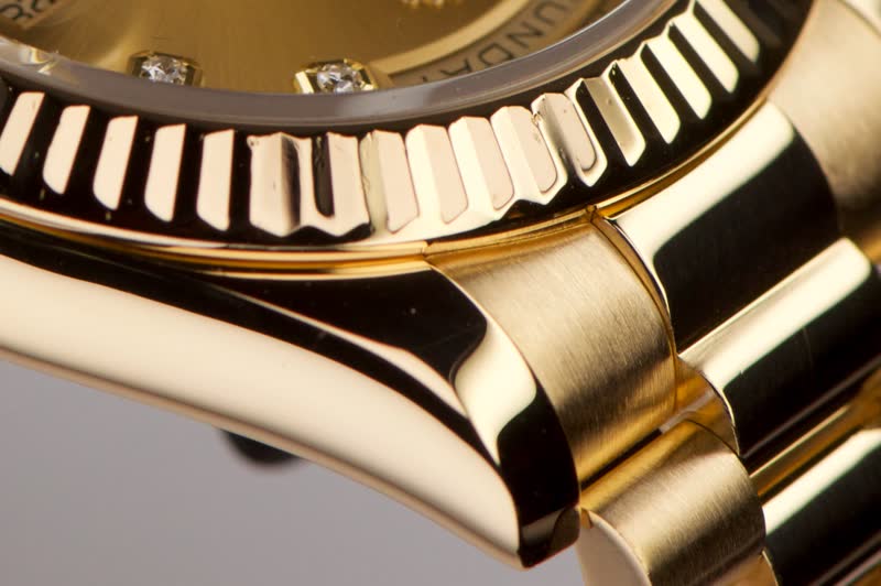 Rolex Day-Date bezel and links after refinishing