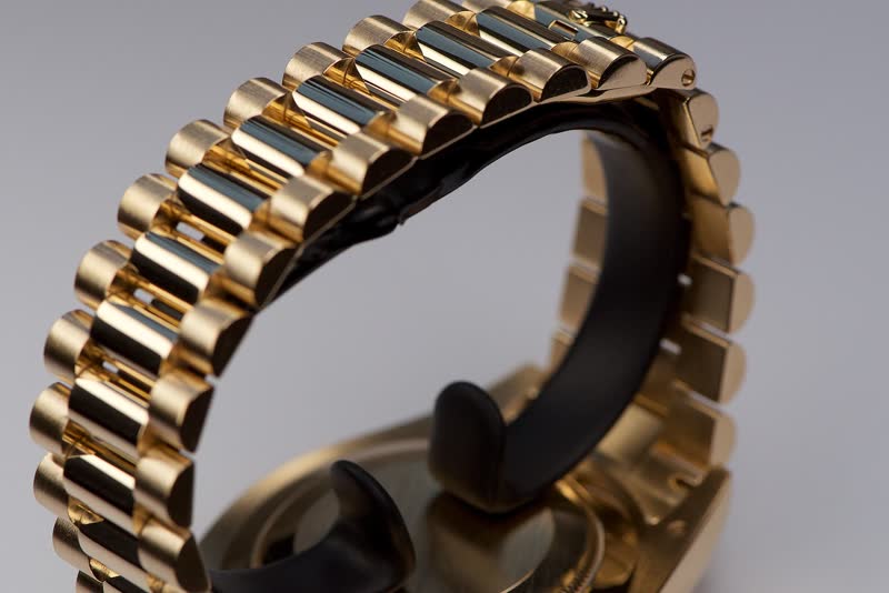 President bracelet after laser, CNC cut and hand refinishing